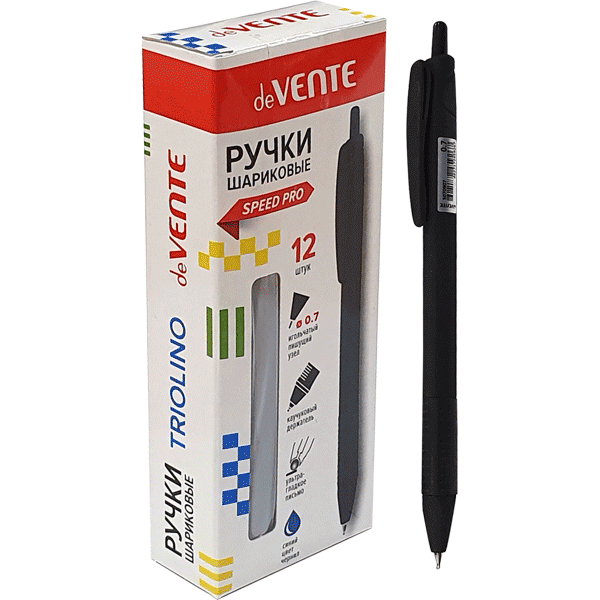 Ручка шариковая автоматическая 'deVENTE. Triolino Soft' серия Speed Pro, d=0,7 мм, 5070907