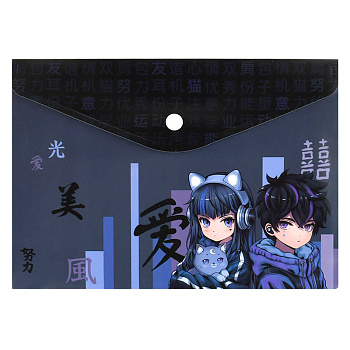 Папка для школьных тетрадей пластиковая Феникс+, формат А5, 180 мкм, фиолетовый 69018