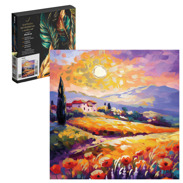 Картина по номерам с поталью, Феникс+, ТОСКАНА, 30x30 см, 71272