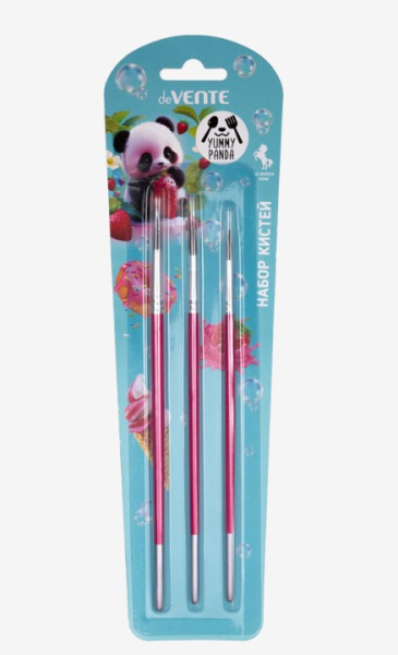 Набор кистей deVENTE.Yummy Panda, 03 шт, (пони №2, 4, 7), 8072520