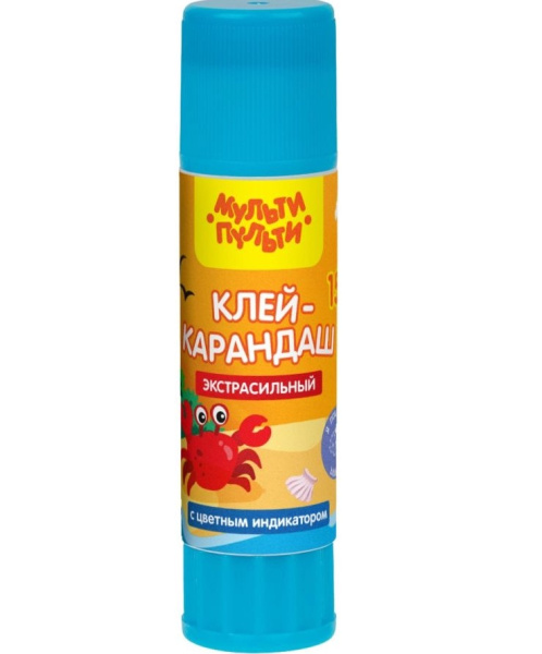 Клей-карандаш 'Мульти-Пульти', Енот на Кубе, 15 г, с синим индикатором, GS_52331